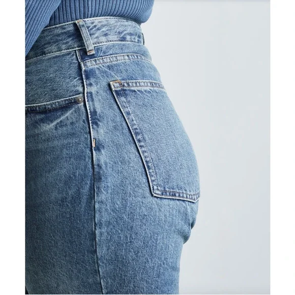 Everlane 90's The Cheeky Straight Medium Blue Button Fly Jeans 30 - Picture 4 of 13